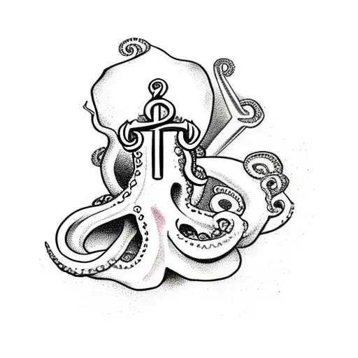 Anchor Whit Octopus