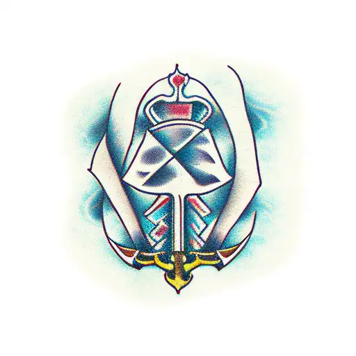 Dagger With Image Inside Blade