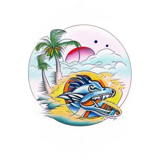 Bronco Rearing In Nature With A Spectacular Orange Sunset