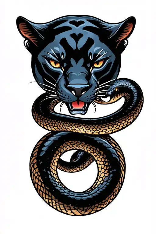 Snake And Black Panther