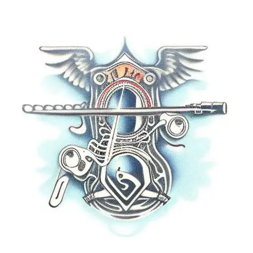 Guitar Strings Transforming Into Motorcycle Chains