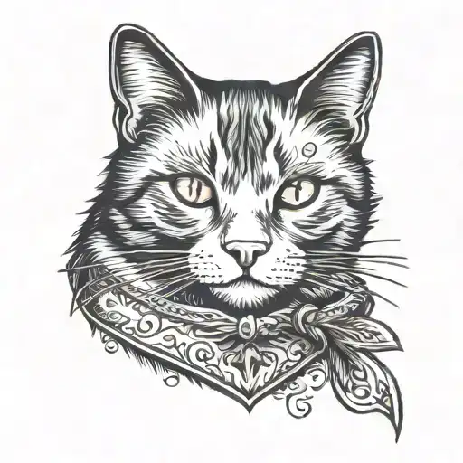 Portrait Of A Tuxedo Cat Sleeping