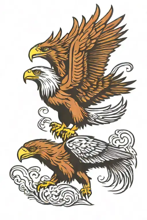 Eagle Hunting Wolf Howling