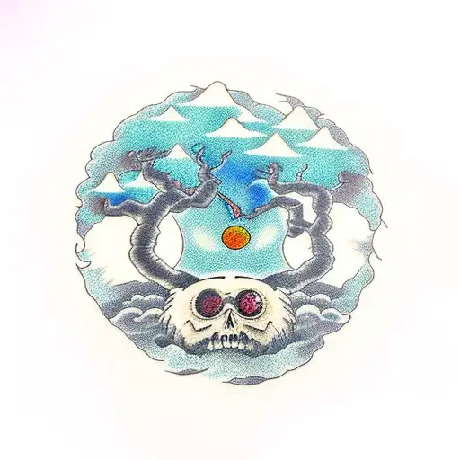 Half Dead Tree With Susuwatari And Kodoma