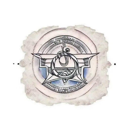 Latin Quote With Greek Key Pattern