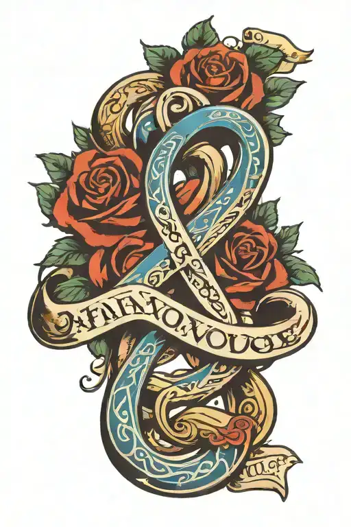 Infinity Symbol With Jaxon Blue Also Saying I Am Your Voice