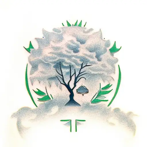 Tree In A Field Of Grass