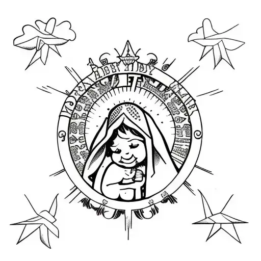 Baby Jesus An Mother Mary