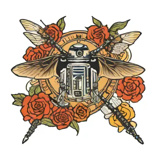 Star Wars And Dragonflies Flying