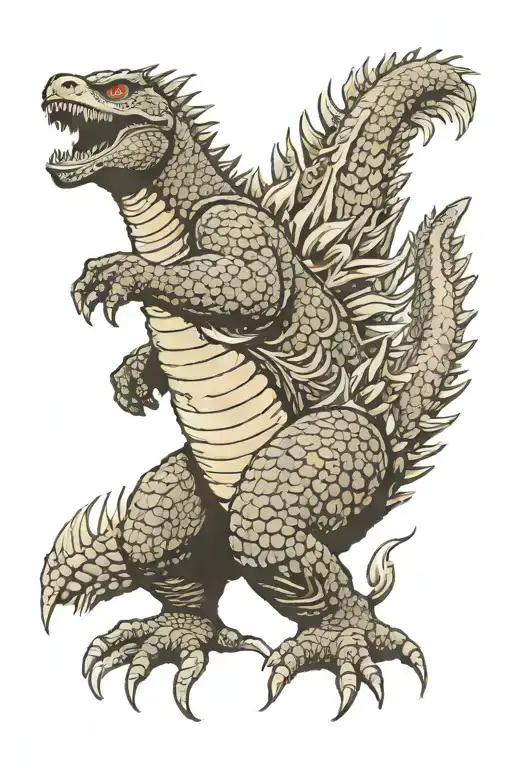 Godzilla Enjoying A Moment