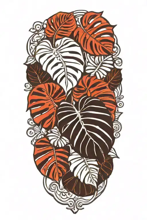 Monstera Leaves Falling Taurus Zodiac Sign