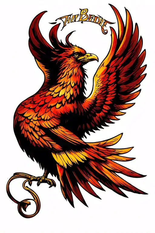 Phoenix With Deployed Wings