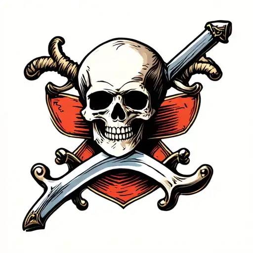 Nautical Skull And Sword
