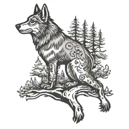 Wolf In The Woods