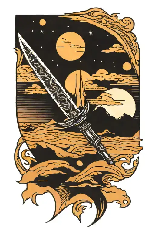 Dune Krysknife Whit Double Sun Setting