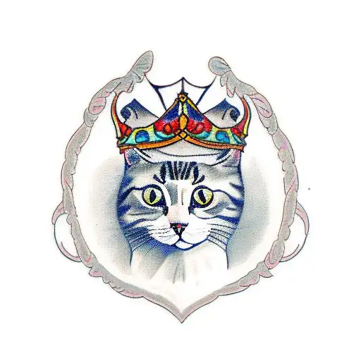 Cat Wearing A Georgian Crown