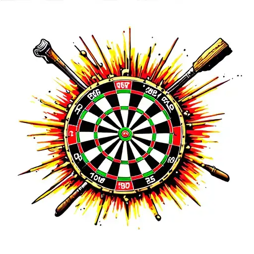 Dart Board Exploding