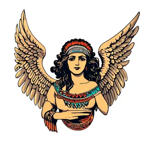 Angel With Aztec Features