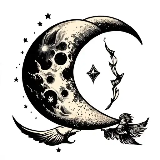 Moon Merging Together