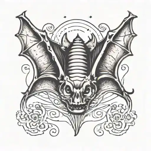 Bat Hanging Upside Down