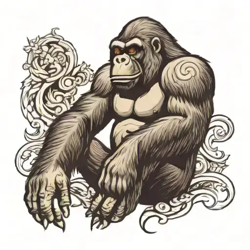Aggressive Silver Back Gorilla