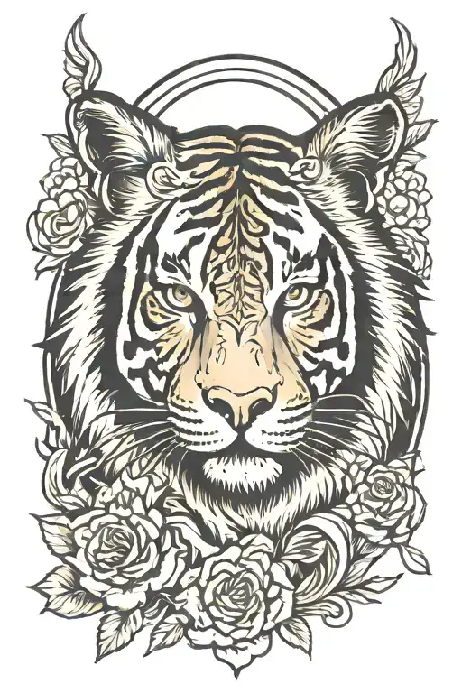 Virgo And Tiger Face