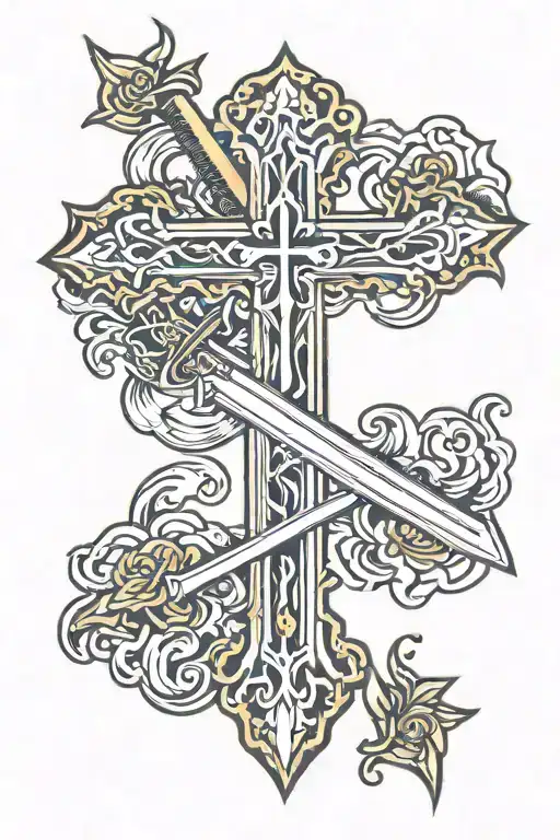 Cross With Sword