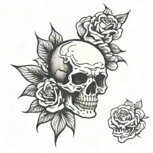 Skull And Rose
