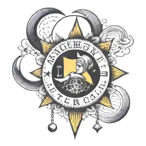 Waxing Gibbous Phase With And Libra Scale With Maverick