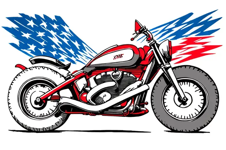 Cat Motor Bike Lightning Bolt