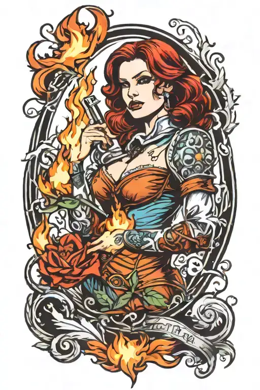 Triss Merigold With Fire