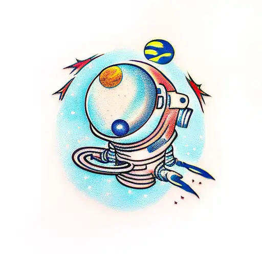 Astronaut And Moon Back