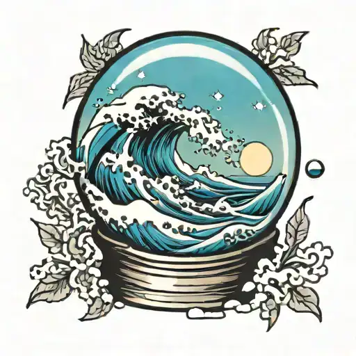 Snow Globe With Ocean Wave
