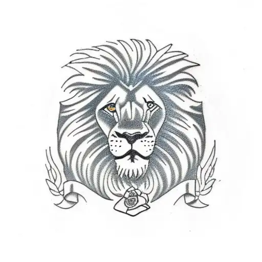 Lion Head And Mirror