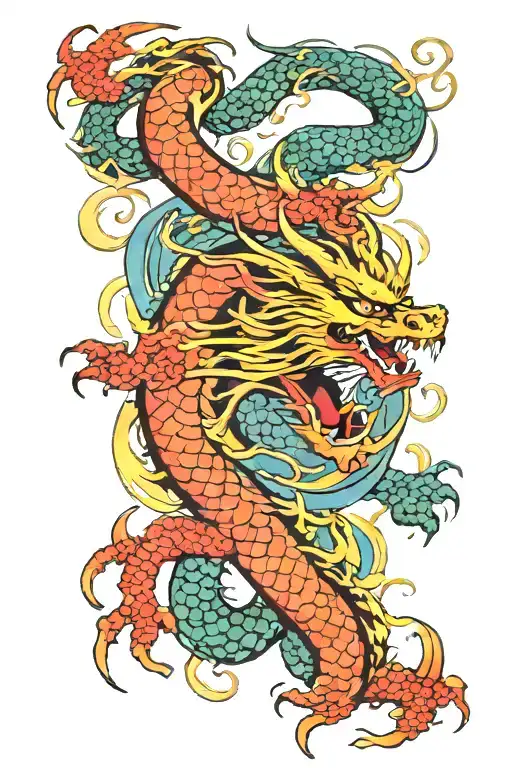 Dragon Oldschool Mix Japanese Dragon