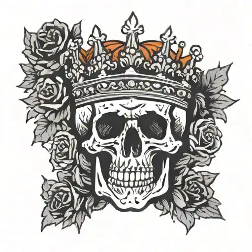 Skull Wearing A Crown