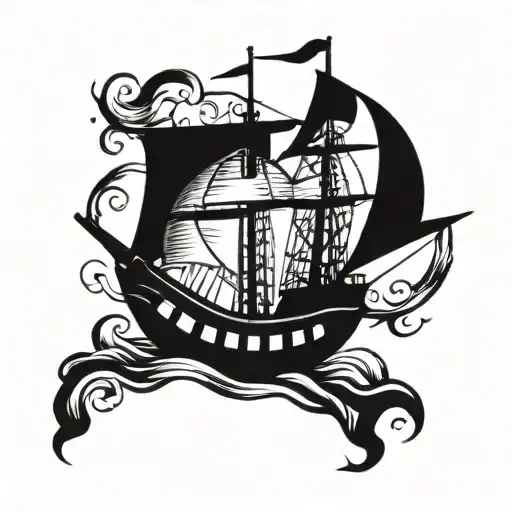 Pirate Boat Floating