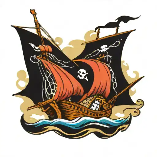 Pirate Boat Floating