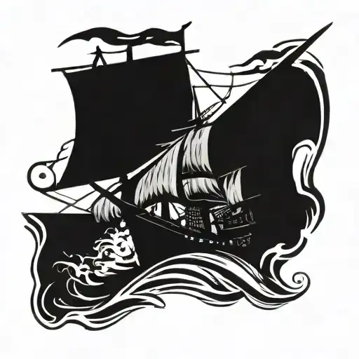 Pirate Ship Navigating