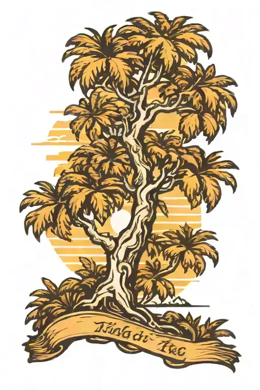 Koa Tree On Hawiian Beach Landscape