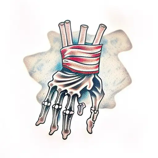 Skeleton Hand With Stars