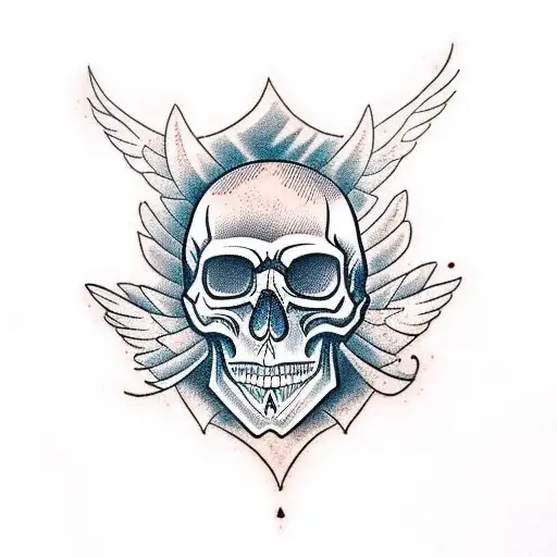Skull With Crow