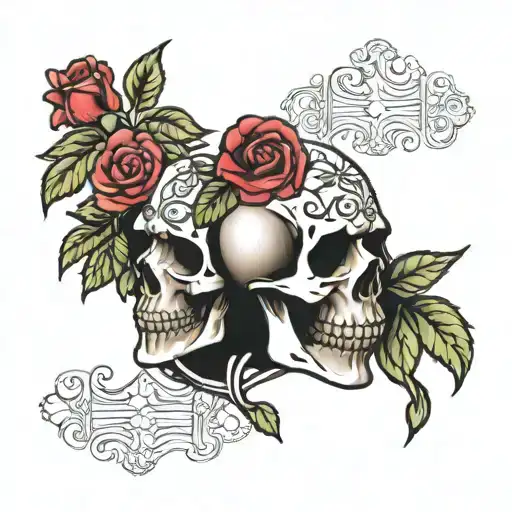 Half Skull And Roses
