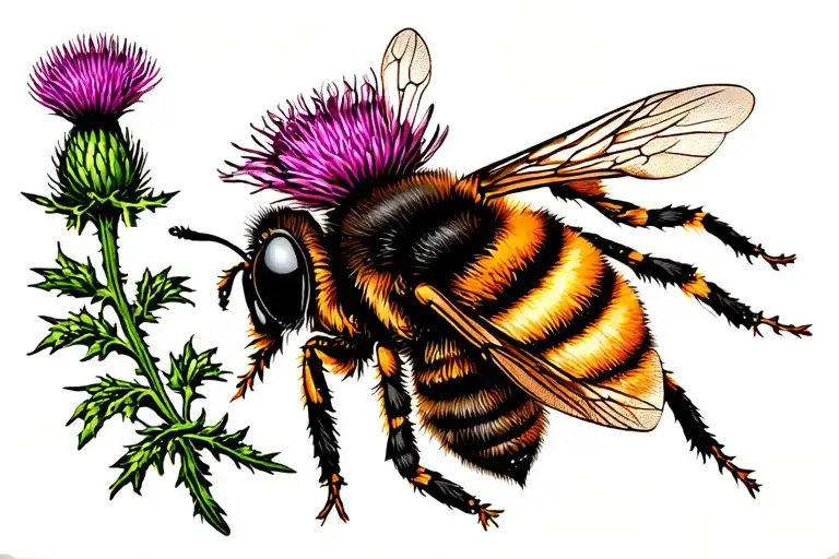 Bee And Thistle