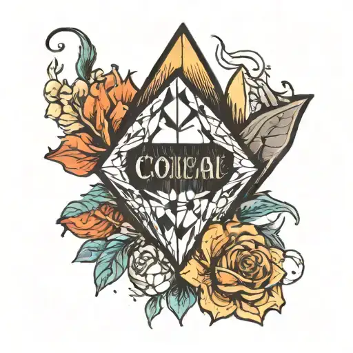 A Lump Of Coal Halfway Transformed Into A Diamond