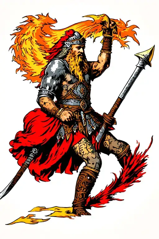 Viking Warrior Wielding