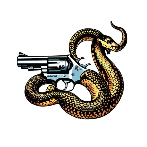 2 Revolvers And A Snake