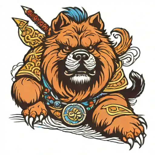 Chow Chow Blue Samurai