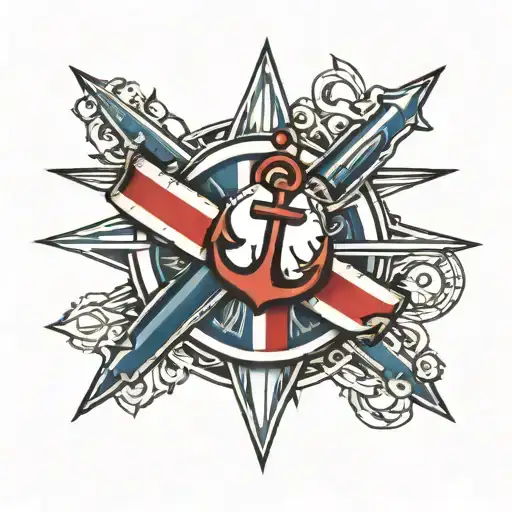 Union Jack Anchor Compass