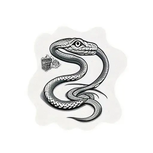 Snake Around The Shoulder And Arm